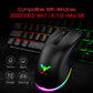 RGB Gaming Mouse Wired PC Gaming Mice with 7 Color Backlight 6 Buttons Up to 6400 DPI Computer USB Mouses Black MS732